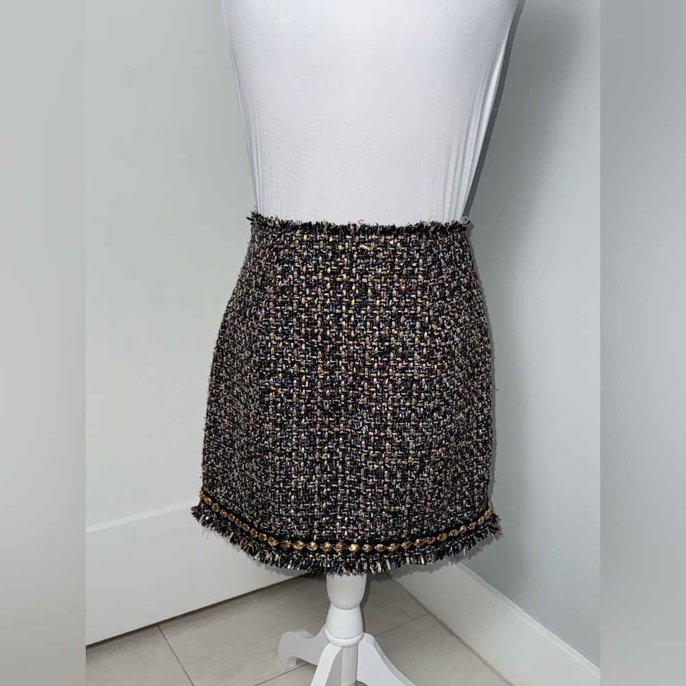 Cinq à Sept Odette Confetti Tweed Mini Skirt/Size 4 - Picture 7 of 11